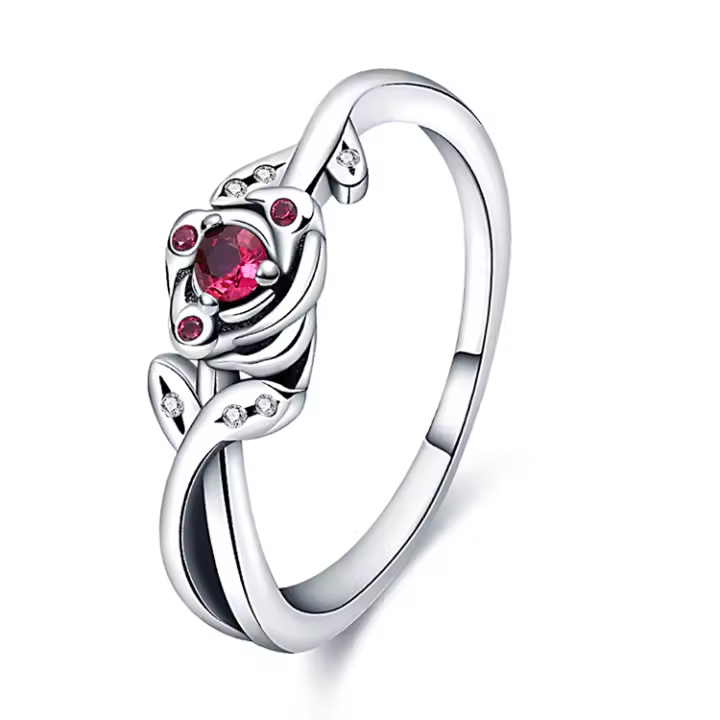 Anillo de plata de ley para mujer, joyería de circonio brillante pulido, fino, para compromiso, aniversario de boda - 1