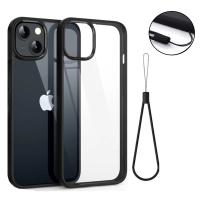 Funda de teléfono con cordón de silicona a prueba de golpes para iPhone 11 12 13 14 15 Pro Max XS XR 8 7 6 Plus, funda trasera de protección transparente - details 0