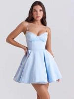 Vestido de Verano Doble Capa Camisola Articat con Correa de Spaghetti Slim, Elegante Falda de Princesa sin Espalda - details 0