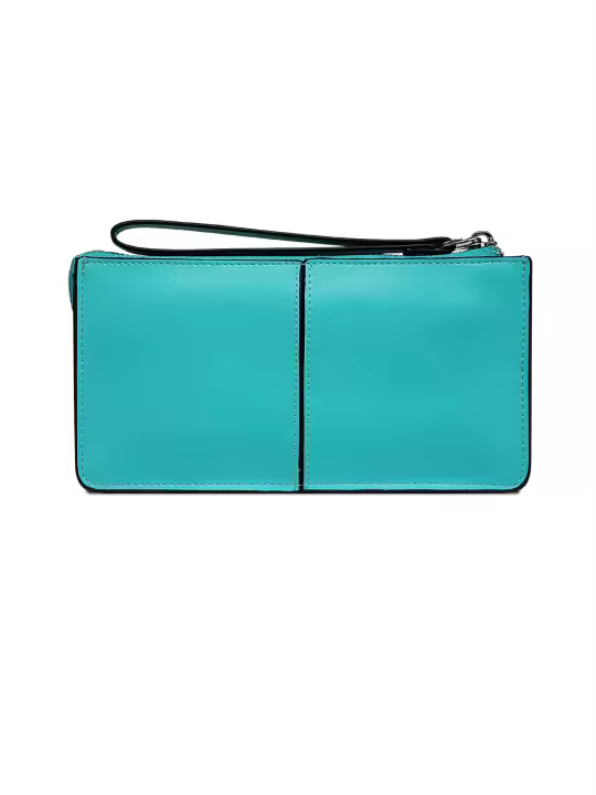 Cartera de Cuero para Mujer Cartera Larga de Cuero con Cera de Aceite Cartera Multiusos de Piel de Vaca Bolso Crudo para Teléfono Móvil - 1