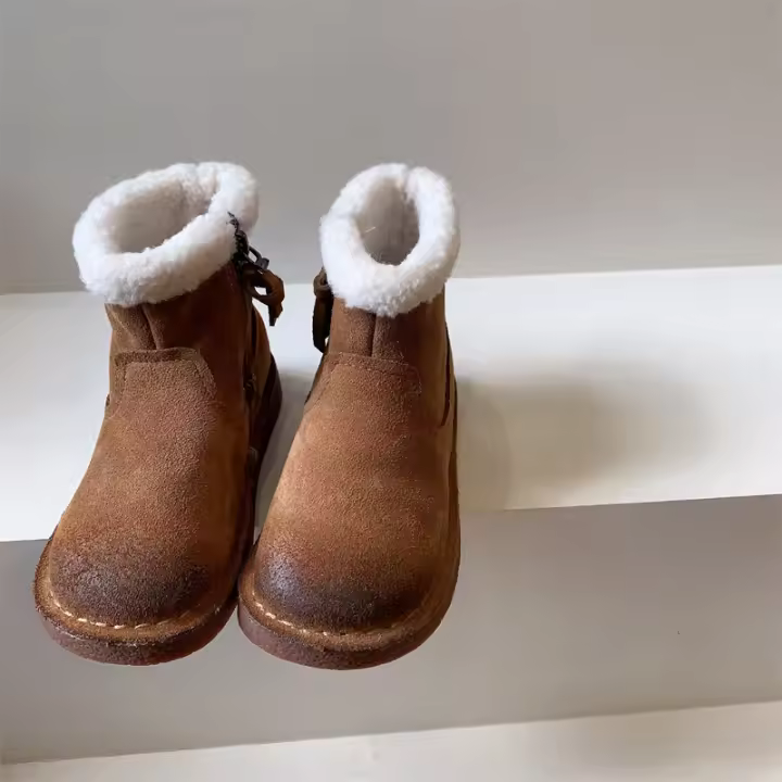 Botas de nieve zapatos de algodón botas cortas botas mullidas de felpa para bebé - 1