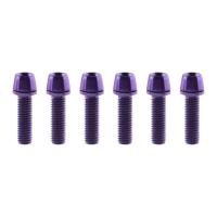 6 unids/set tornillos de manillar de bicicleta chapados en titanio M5 * 17MM perno de pinza de freno de disco de bicicleta de acero inoxidable perno de fijación colorido - details 1