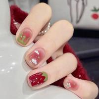 Caja de 24 piezas uñas removibles estilo corto parches uñas postizas uñas tabletas - details 68