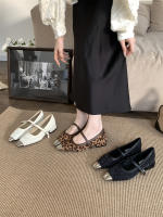 Zapatos de Noche de Estilo de Hadas de Alta Costura Francesa Tacón Grueso, Estampado de Leopardo, Cabezal de Metal, Para Mujeres Individuales - details 22