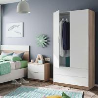 Organizador de Armario de Estilo Canadian 2 Puertas, 2 Cajones Acabado en Roble Blanco - details 5
