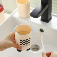 Taza de enjuague bucal portátil para viaje, a prueba de polvo, a prueba de fugas, taza para cepillo de dientes, caja organizadora de cepillo de dientes de plástico sellada para dormitorio - details 11