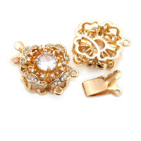 4 juegos de collares de flores de latón y circonio de Color dorado de 18K, cierres de conexión, accesorios de suministros para fabricación de joyas de alta calidad - details 10