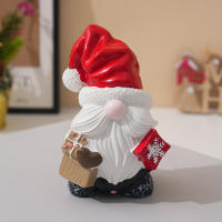 Adorno navideño creativo de Papá Noel, adorno de resina para sala de estar, comedor, adorno artesanal de mesa - details 5