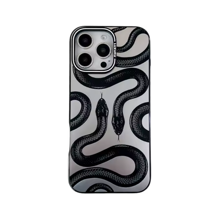 Funda de teléfono con letras de moda de lujo para iPhone 16 Pro 15 Promax 14 Pro 13 12 Promax negro plateado IMD Soft Cover. - 1