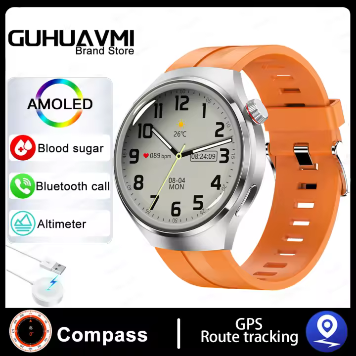 Reloj inteligente Watch 4 Pro AMOLED para hombre, pulsera con Dial personalizado, respuesta a llamadas, rastreador de actividad deportiva, NFC, resistente al agua, 2024 - 1