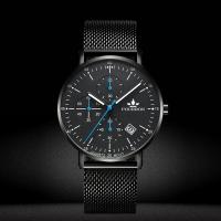 Reloj de hombre simple moda personalidad correa de acero a prueba de agua pareja reloj - details 7