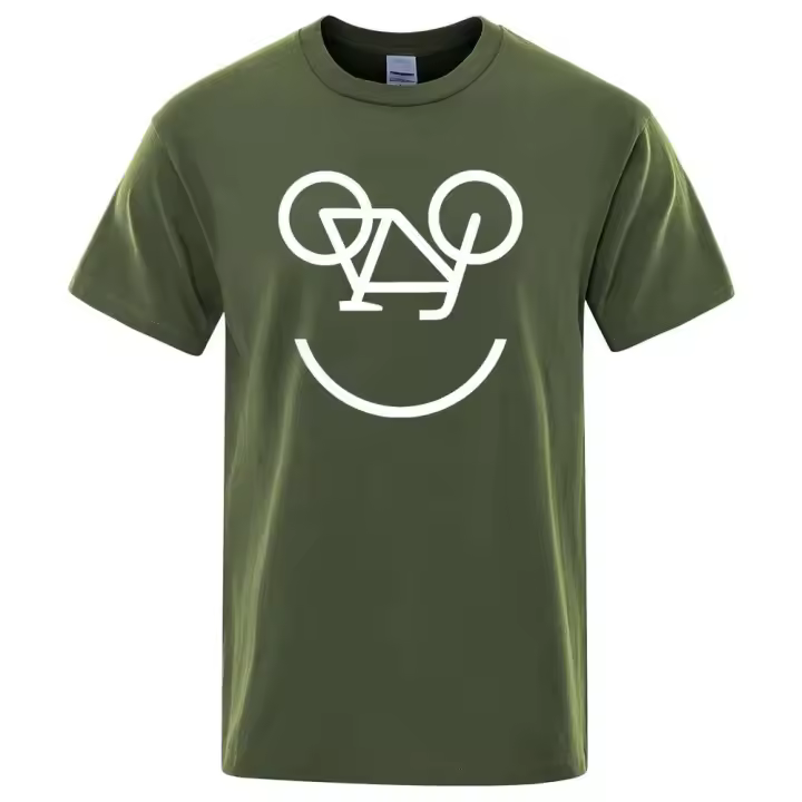 Camiseta con estampado de dibujos animados para hombre, ropa cómoda, mangas regulares, talla grande - 1