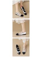 Zapatos Mary Jane plateados, estilo francés, planos de una sola tira, talla grande, para mujer, 2025 - details 5