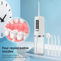 Irrigador Oral con chorro de agua, limpiador Dental portátil, higiene Dental, blanqueamiento, 4 boquillas, 3 modos, cepillo de dientes recargable por USB - details 6