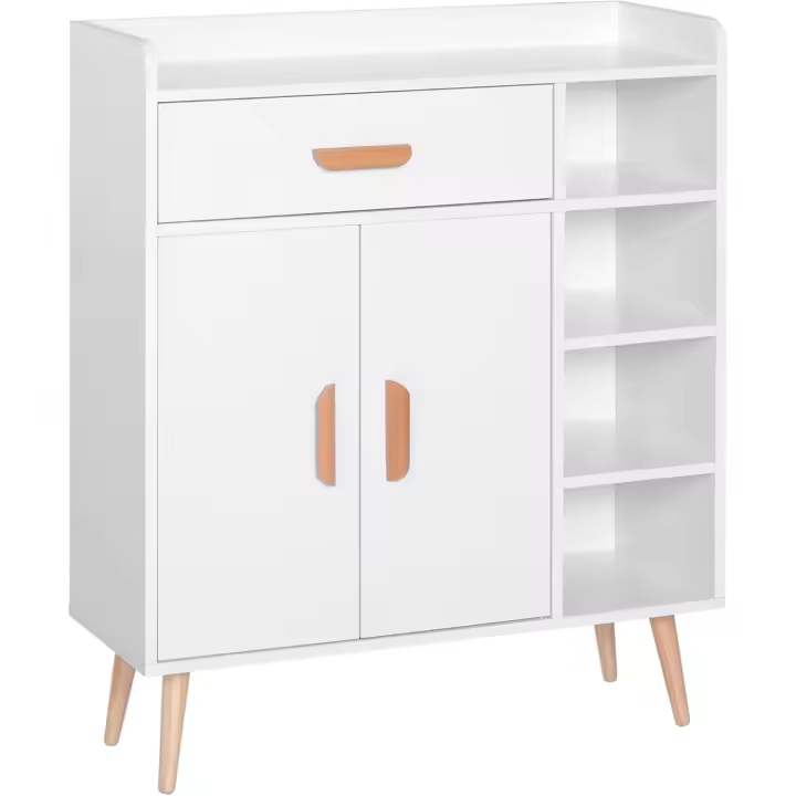 Aparador Buffet Armario Gabinete Consola Mueble Multiusos de Comedor Salón Baño Pasillo 80x29.5x96cm - 1