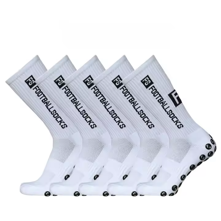 5 Pares De Calcetines Deportivos Transpirables Para Niños Y Adolescentes Talla 34-39 Silicona Cuadrada Antideslizante Para Fútbol - 1
