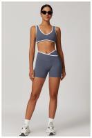 Pantalones cortos de Yoga cruzados de cintura alta, ajustados y Nude, pantalones deportivos de levantamiento de cadera de melocotón, pantalones de Fitness al aire libre para mujer - details 9