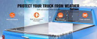 SucceBuy Cubierta enrollable para caja de camioneta - Compatible con Dodge Ram 1500 2002-2018, Ram 2500/3500 2003-2024, Classic 2019-2024, cama de 6.4 x 5.5 pies, PVC suave - details 1