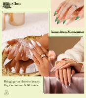 ROSALIND-Bolígrafo de esmalte de uñas de Gel, serie de colores sólidos de 68 colores, 5ml, estilo de moda, pluma de esmalte de uñas de Gel de larga duración, lámpara UV para arte de uñas - details 9