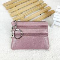 Monedero pequeño de cuero PU clásico para niña, cartera multifuncional con cremallera, monedero coreano, tarjetero - details 3