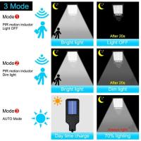 Lámpara Solar Led de pared para exteriores, iluminación de seguridad con 3 modos, Sensor de movimiento, impermeable, para camino de Patio y jardín - details 5