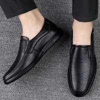 Zapatos de hombre hechos a mano, zapatos de cuero de negocios, mocasines con suela de goma, zapatos informales sin cordones para hombre, zapatos de trabajo y oficina, zapatos de vestir planos negros - details 7