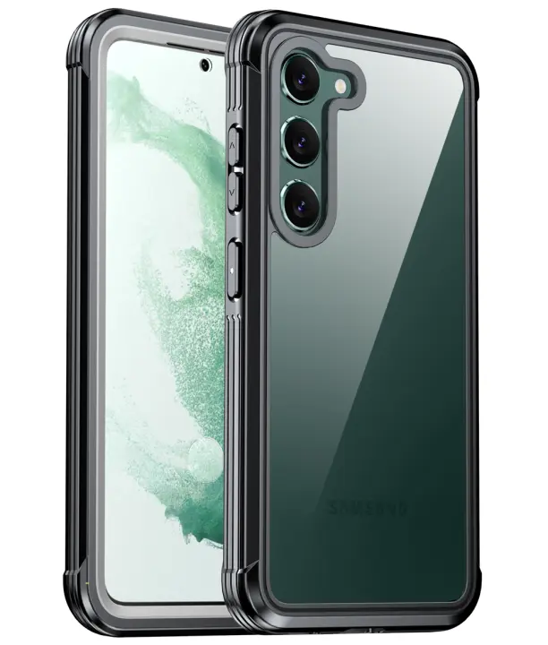 Funda protectora de pantalla de doble capa para Samsung Galaxy S23 Ultra S22 Ultra S23 Plus S21 FE S20 FE, cubierta de cuerpo completo transparente 360 - 1