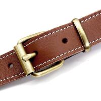 Arnés cuero suave perro, accesorio ustable para entrenamiento de caminar, Pitbull, Alaskan, mediano y grande, color marrón - details 6