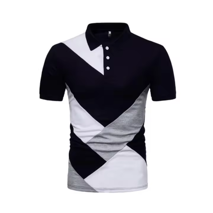 Polo deportivo ajustado con 3 botones para hombre - 1