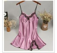 Camisón de satén chino para mujer, ropa de dormir Sexy, bata de baño de encaje, vestido de noche informal para el hogar, novedad de verano - details 17