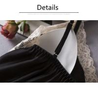 Daeyard - Lencería sexy de satén para mujer, ropa de dormir de seda con cuello en V, Babydoll Ence, vestido de noche - details 16