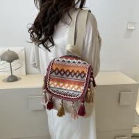 Mochila de estilo étnico con borlas, bolso escolar pequeño de lona, ​​bolso de hombro con borlas, bolso escolar bordado de estilo coreano de gran capacidad - details 13