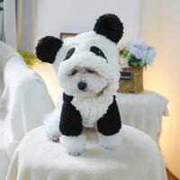 Ropa para mascotas, chaqueta gruesa con gorro de panda blanco y negro para perros pequeños y medianos, otoño e invierno, 1 ud. - details 1