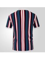 Verano de los hombres cárdigan de punto camiseta de manga corta solapa rayas casual polo camisa de los hombres. - details 5