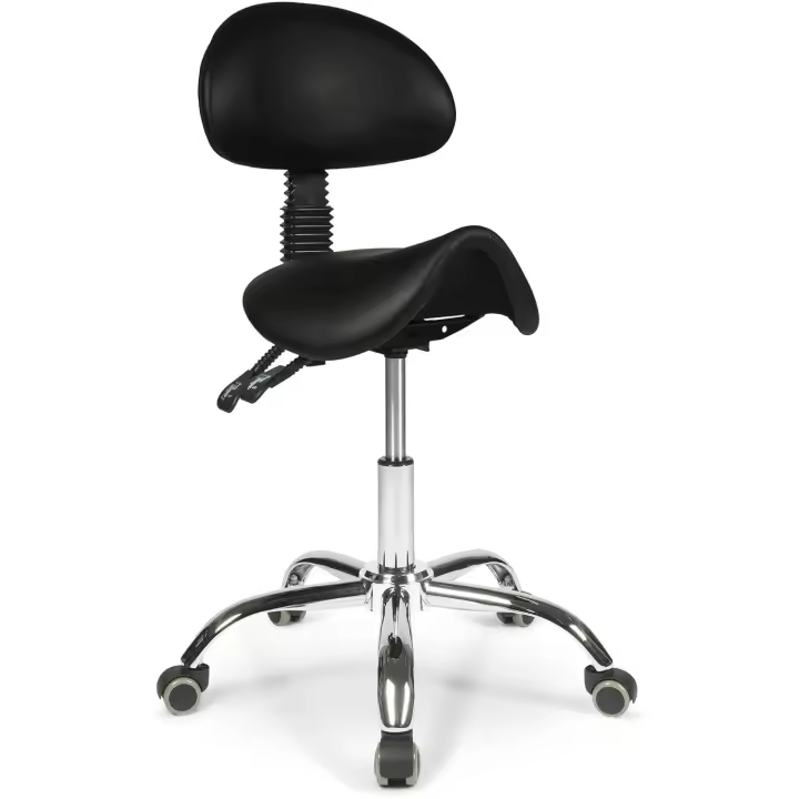 Trabajo, Taburete de Oficina - regulación de la Altura del Asiento Negro - 1
