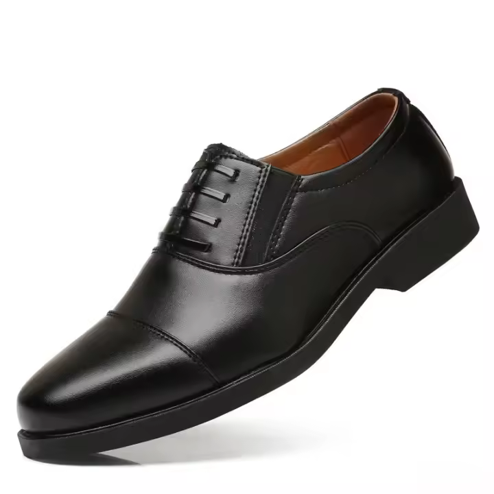 Busins de hombre de cuero cómodos puntiagudos sociales, casual de hombre - 1