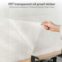 Pegatina de pared a prueba de aceite para cocina, Película autoadhesiva transparente que cubre estante, película protectora extraíble, decoración de revestimiento de cajón, 45x500cm - details 1