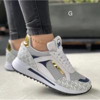 Zapatillas de deporte ligeras para mujer, zapatos informales con tacón de pendiente grande, a la moda, para exteriores - details 3