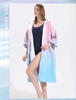 Poncho con Capucha de Secado Rápido Toalla de Natación Absorbente para Adultos Estilo de Cremallera - details 19