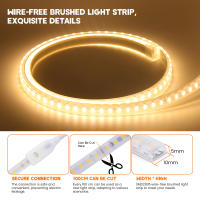 Tira de luces LED con interruptor, 220V, enchufe europeo, 2835, 120LED/m, cinta LED impermeable, 3000K, 4000K, 6000K, lámpara para exteriores - details 3