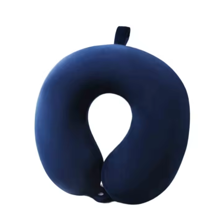 Almohada portátil de viaje en forma de U de doble cara con bolsa de almacenamiento, cojín de soporte para el cuello, cómodo protector de cuello lavable para dormir - 1