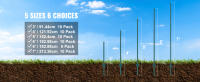 SucceBuy Postes de valla, postes en T de metal resistente para jardines, patios, granjas, verde - details 8
