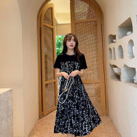 1 Uds. Vestido elegante para mujer, vestidos de fiesta, vestido informal de longitud media con estampado Floral, vestido informal bohemio de gasa para uso diario - details 6