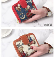 Tiantian Winnie the Pooh nuevas carteras cortas para mujer estilo coreano lindo plegable monedero de moda multifuncional - details 8