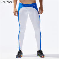 Ganyanr-mallas deportivas para hombre, pantalones largos de compresión para correr, Yoga, baloncesto, gimnasio, Fitness - details 5