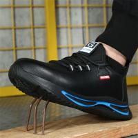 Zapatos de trabajo de seguridad con aislamiento de 6KV para hombres y mujeres, zapatos de cuero negros impermeables, zapatos de cocina antideslizantes, botas indestructibles - details 35