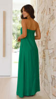 Vestido largo de satén de Color liso para mujer - details 3