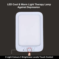 Luz LED fluorescente de 20000 Lux, terapia de luz cálida antidepresora fría, 3 colores de luz, 5 niveles de brillo táctil - details 12