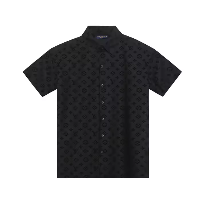 Camiseta Casual de Verano para Hombres Algodón Puro de Doble Hilo, Cuello Redondo, Estilo Suelto, Impresión de Logotipo Completo - 1