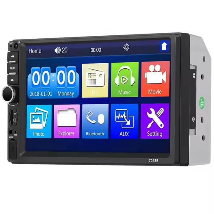 Radio para Vehículos HD 2 DIN de 7 Pulgadas Android, Bluetooth, Pantalla Táctil, Cámara de Marcha Trasera, Estéreo AM/FM para Acura/Cadillac/Chevrolet/Ford - 1